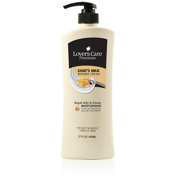 Lovercare Premium Goat Milk Shower Cream 27 fl oz(800ml)-ROYAL JELLY & HONEY