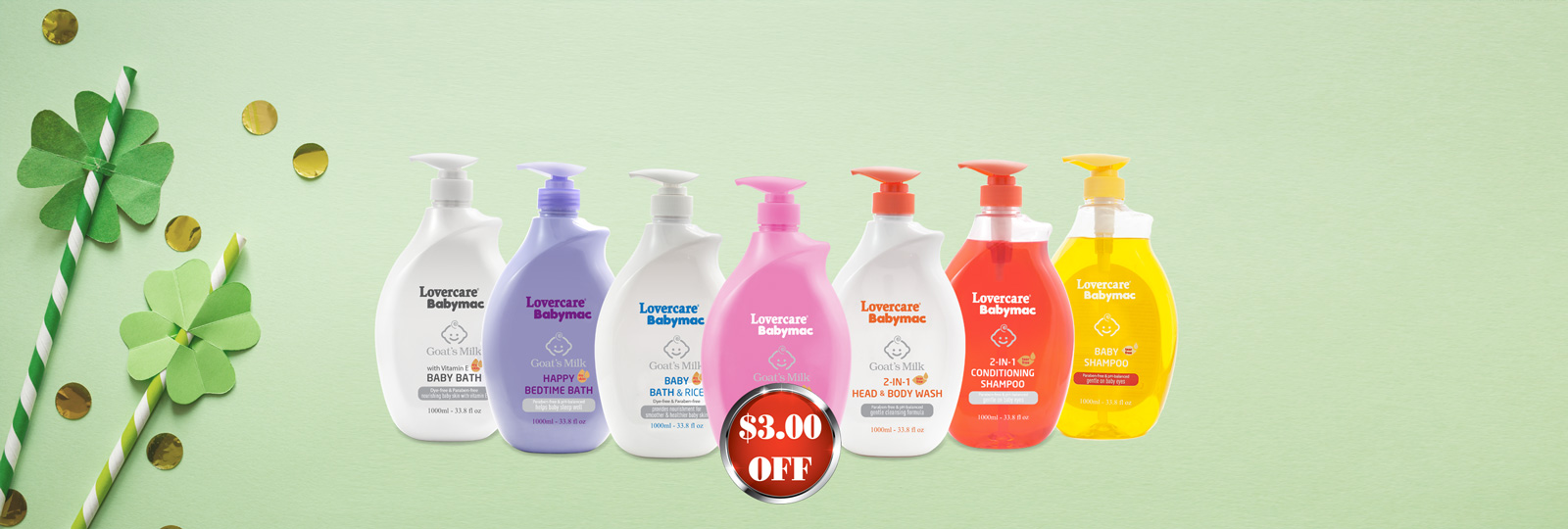 Lovercare Babymac Goat's Milk Baby Bath and shampoo promotions