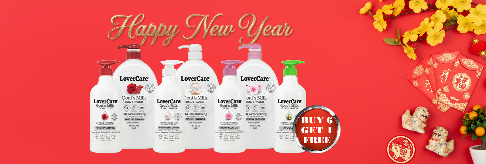 LoverCare Goat's Milk body wash and body lotion promotions
