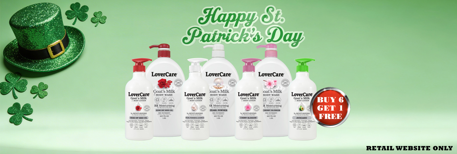 LoverCare Goat's Milk body wash and body lotion promotions
