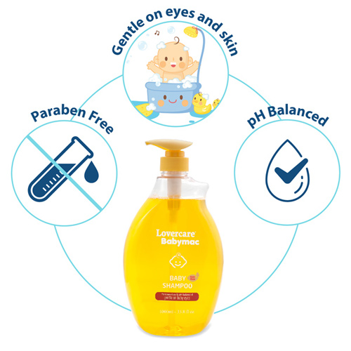 Lovercare Babymac Baby Shampoo - 1000ml - 33.8 fl oz