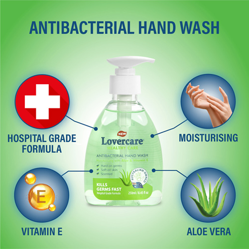 Lovercare Antibacterial Hand Wash Aloe 8.45 fl. oz - 250ml