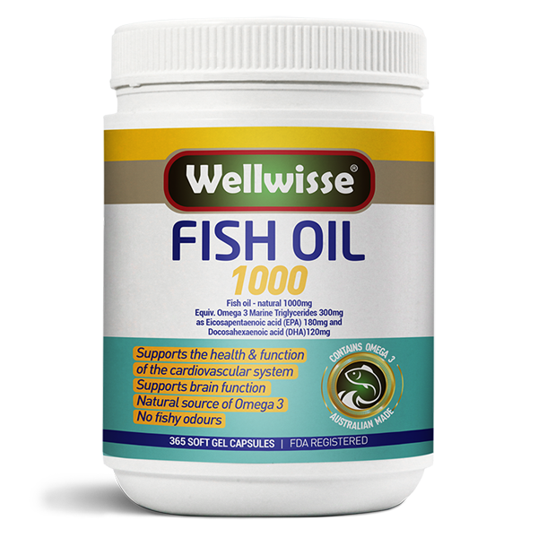 WELLWISSE FISH OIL 1000 - 365 SOFTGEL CAPSULES