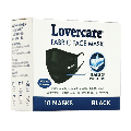 Lovercare Fabric Face Mask Black 10-pack reusable 3 layers